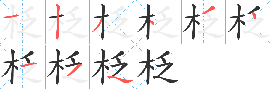 柉的笔顺