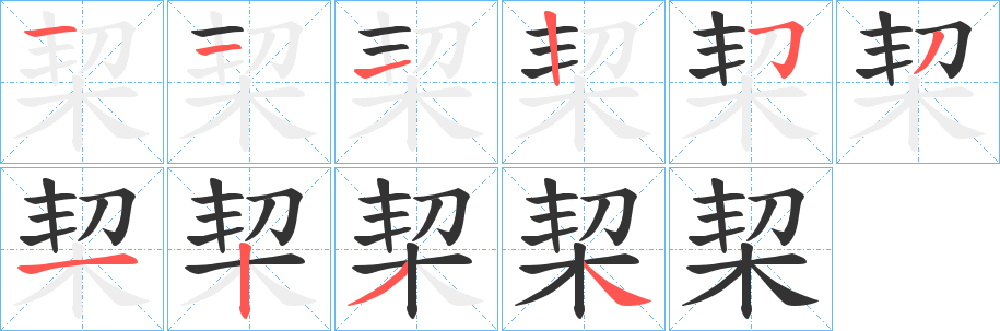 栔的笔顺