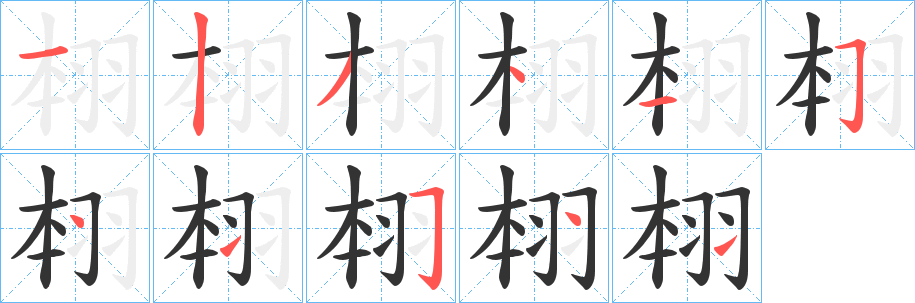 翉的笔顺