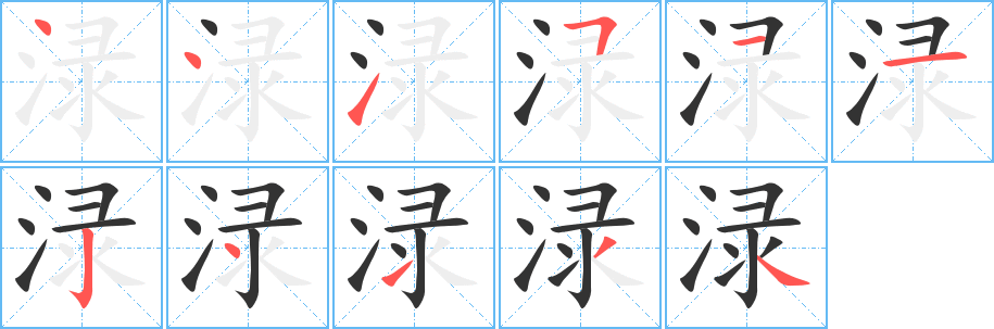 渌的笔顺