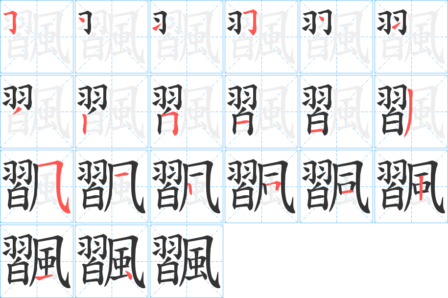 飁的笔顺