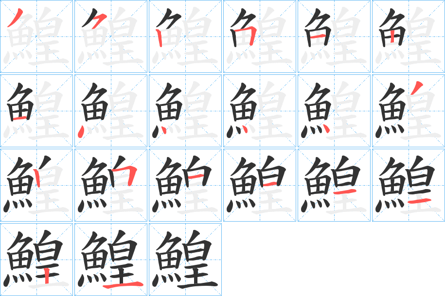 鰉的笔顺