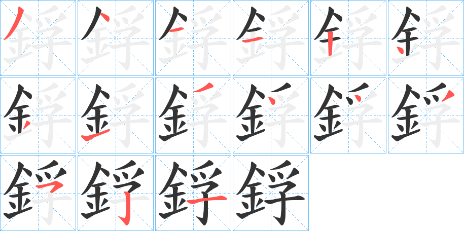 鋢的笔顺