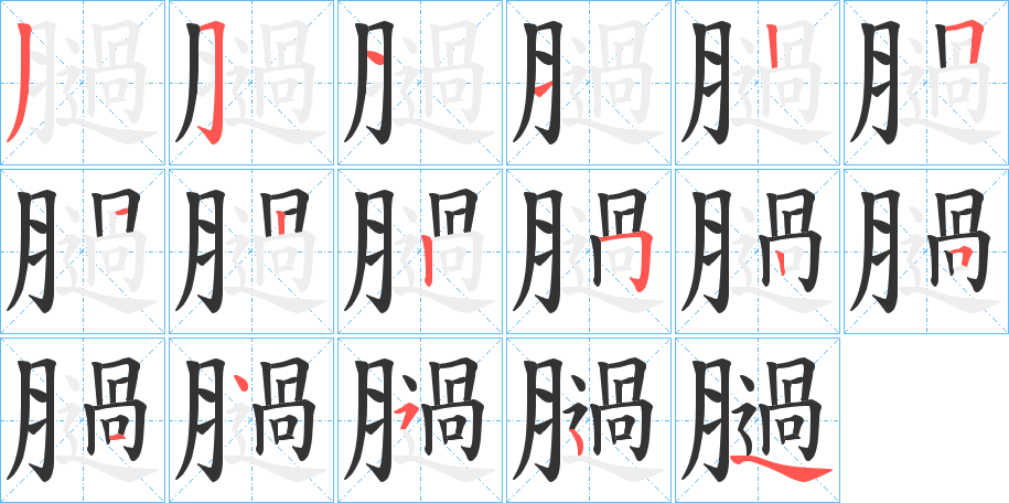 膼的笔顺