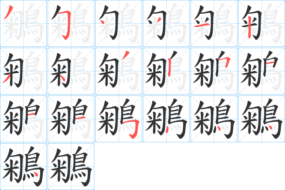 鵴的笔顺