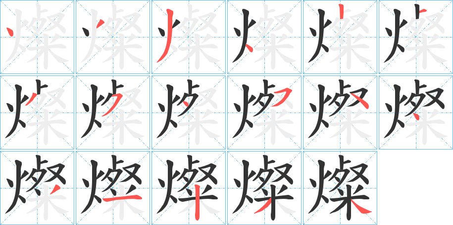 燦的笔顺