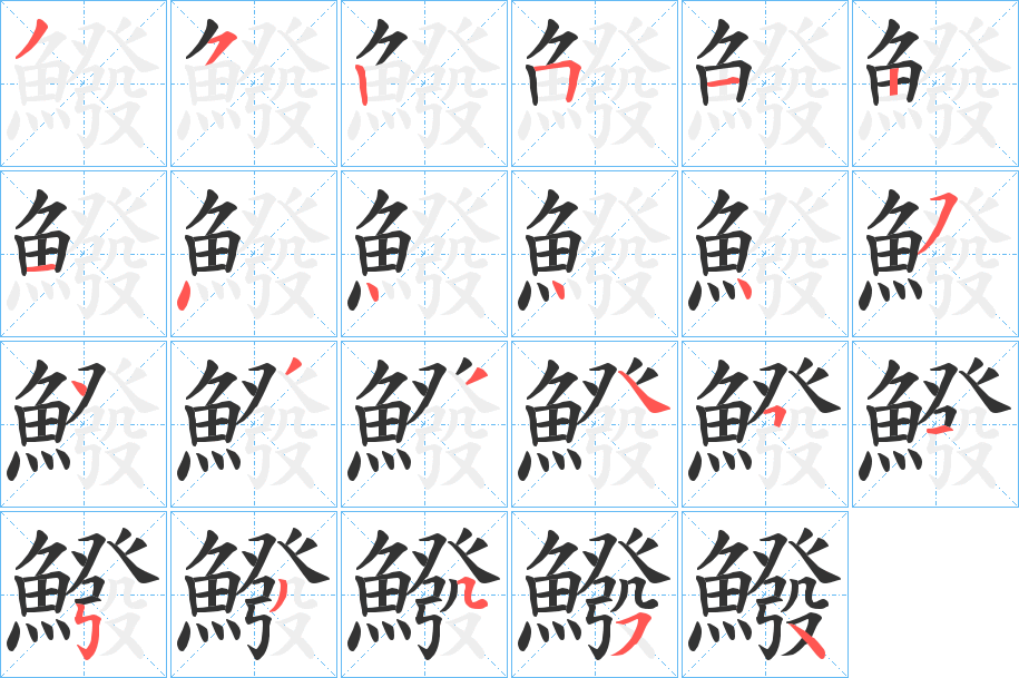 鱍的笔顺