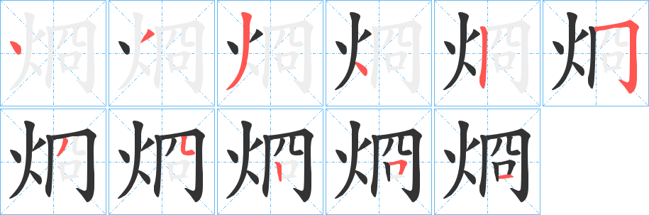 烱的笔顺