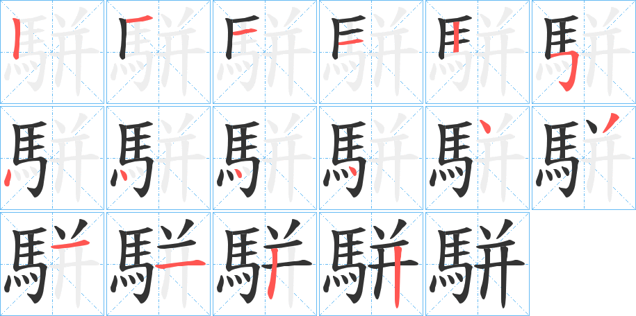 駢的笔顺