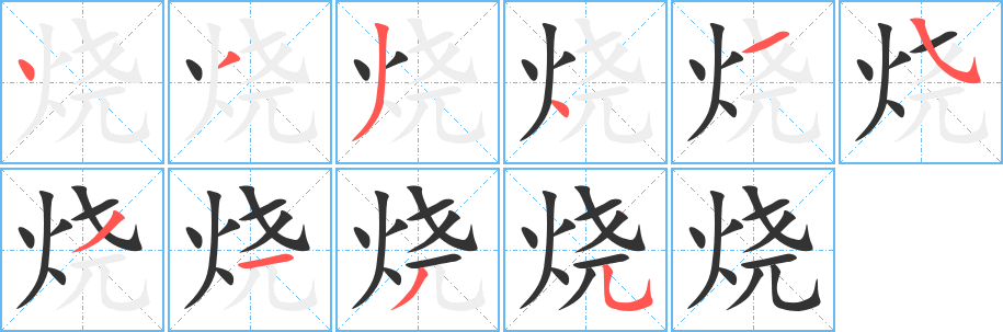 烧的笔顺
