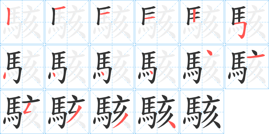 駭的笔顺