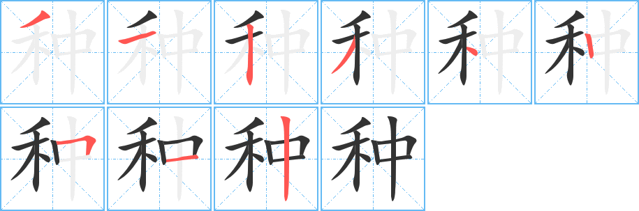 种的笔顺