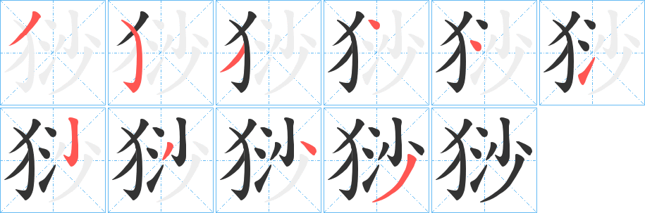 猀的笔顺