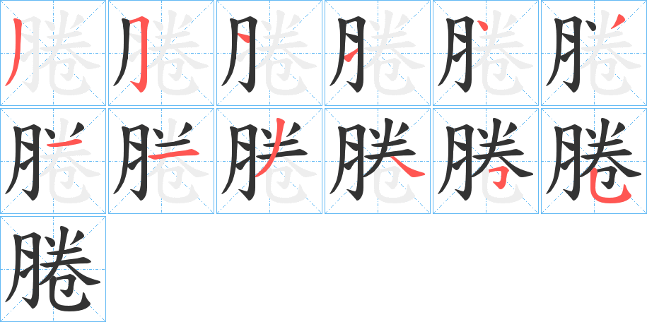 腃的笔顺
