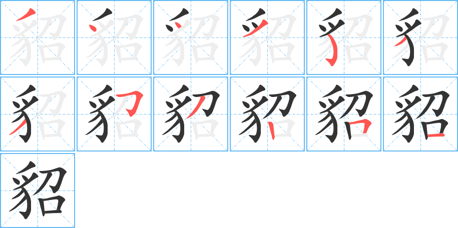 貂的笔顺
