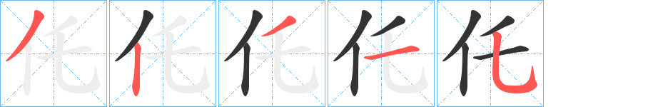 仛的笔顺