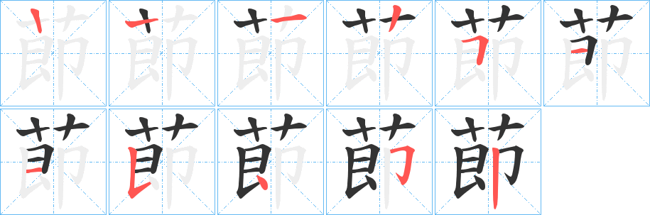 莭的笔顺