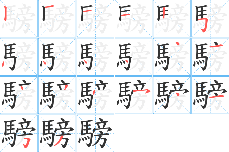 騯的笔顺