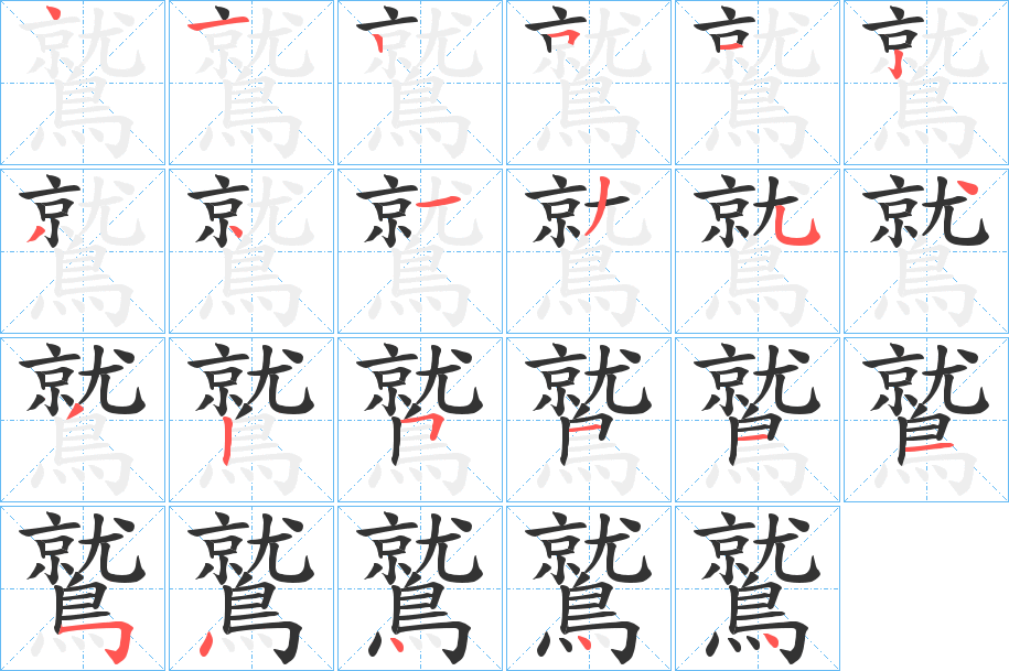 鷲的笔顺