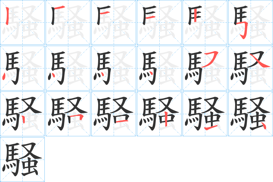 騒的笔顺