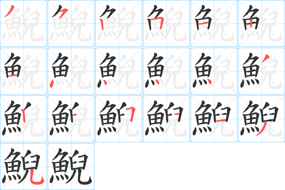 鯢的笔顺