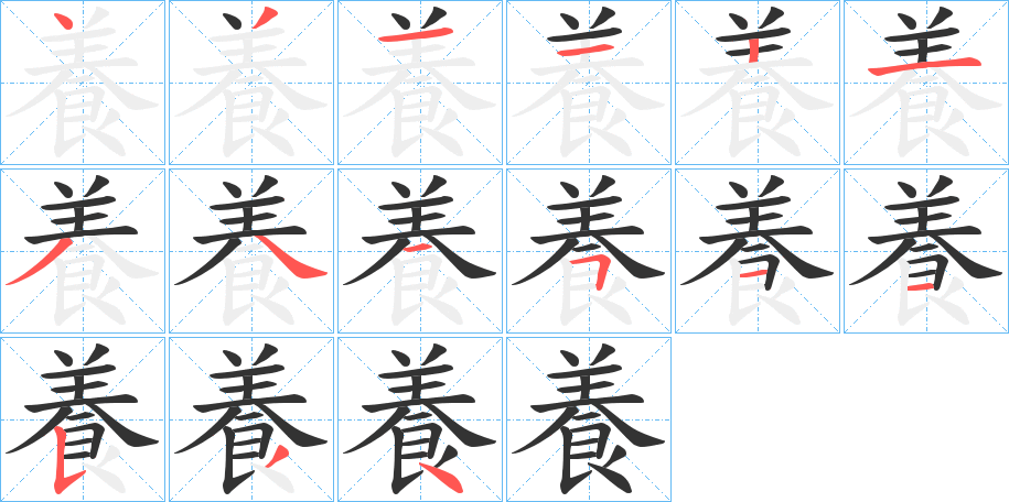養的笔顺