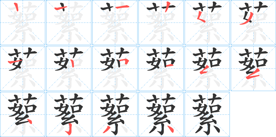 蕠的笔顺