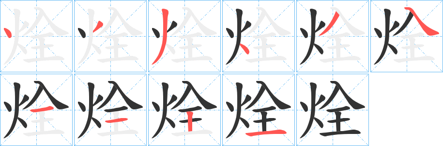 烇的笔顺