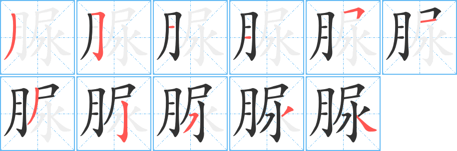 脲的笔顺