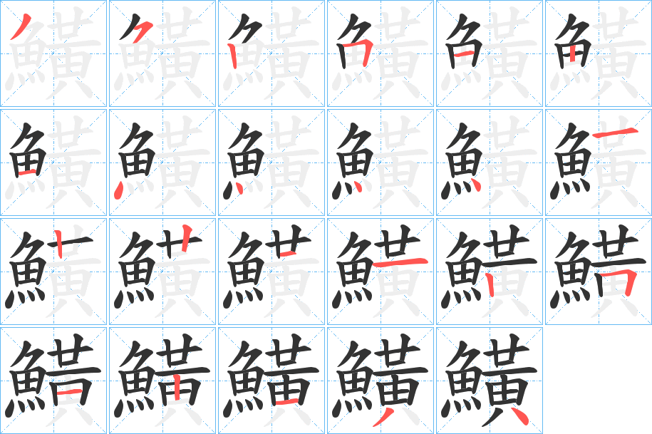 鱑的笔顺