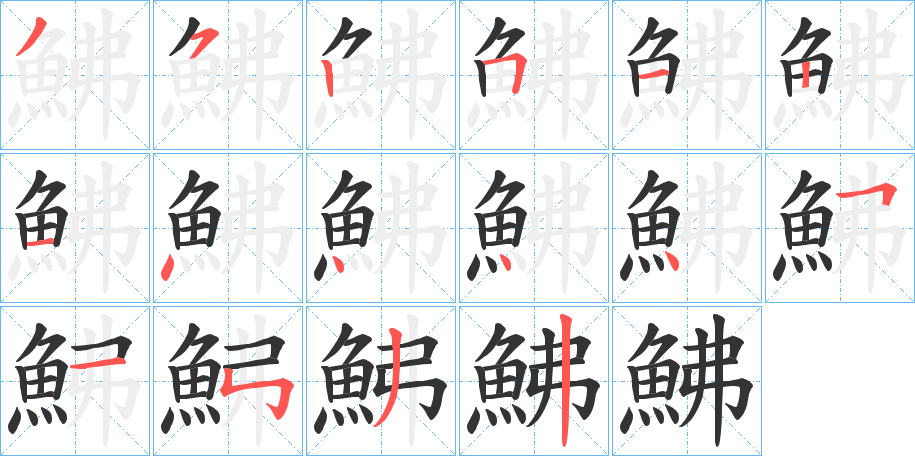 鮄的笔顺
