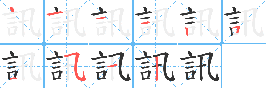 訊的笔顺
