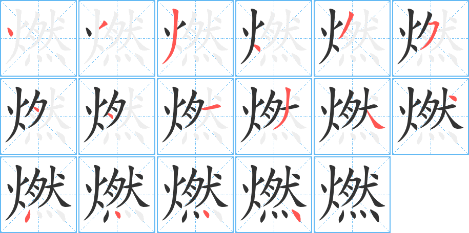 燃的笔顺