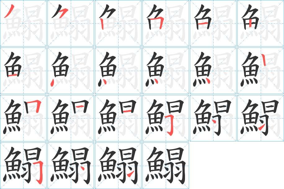 鰨的笔顺