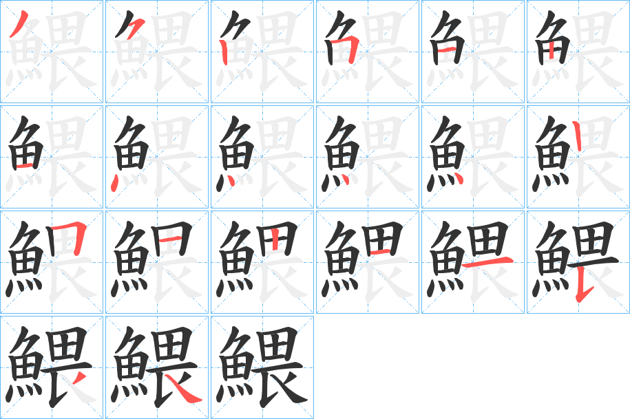 鰃的笔顺