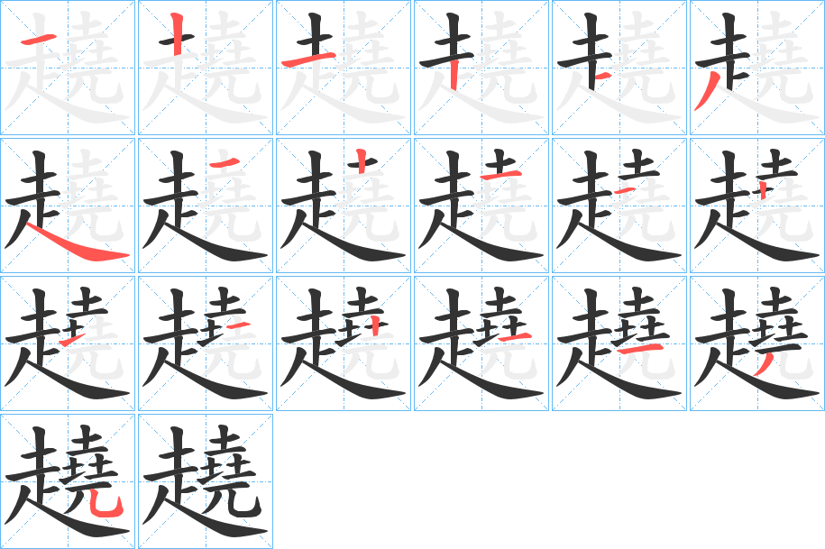 趬的笔顺