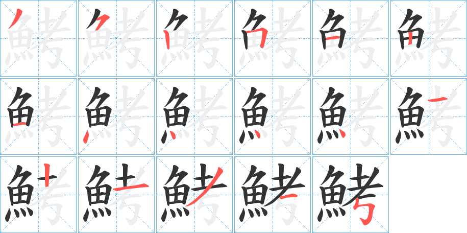 鮳的笔顺