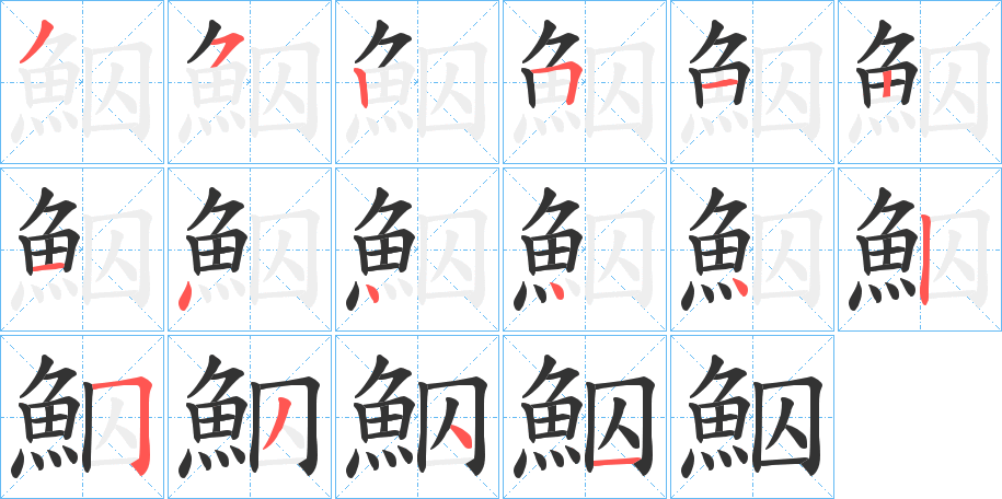 鮂的笔顺