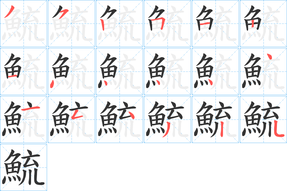鯍的笔顺
