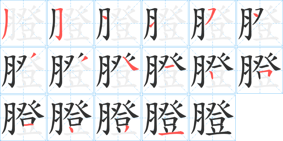 膯的笔顺