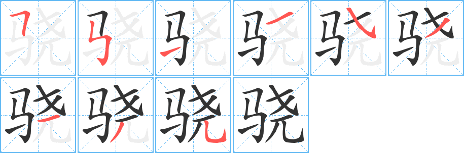 骁的笔顺