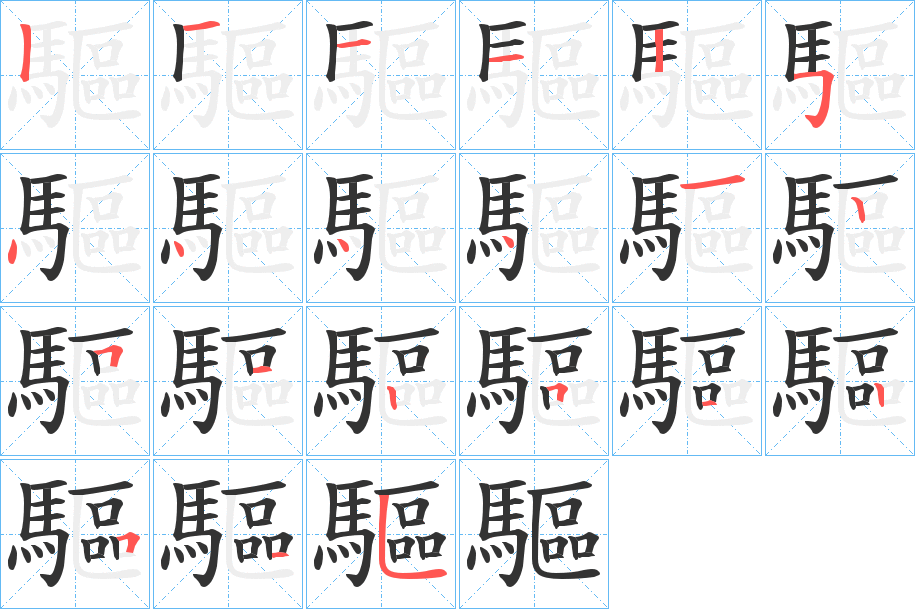 驅的笔顺