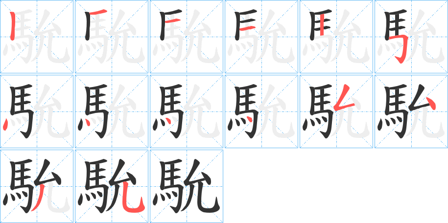 馻的笔顺