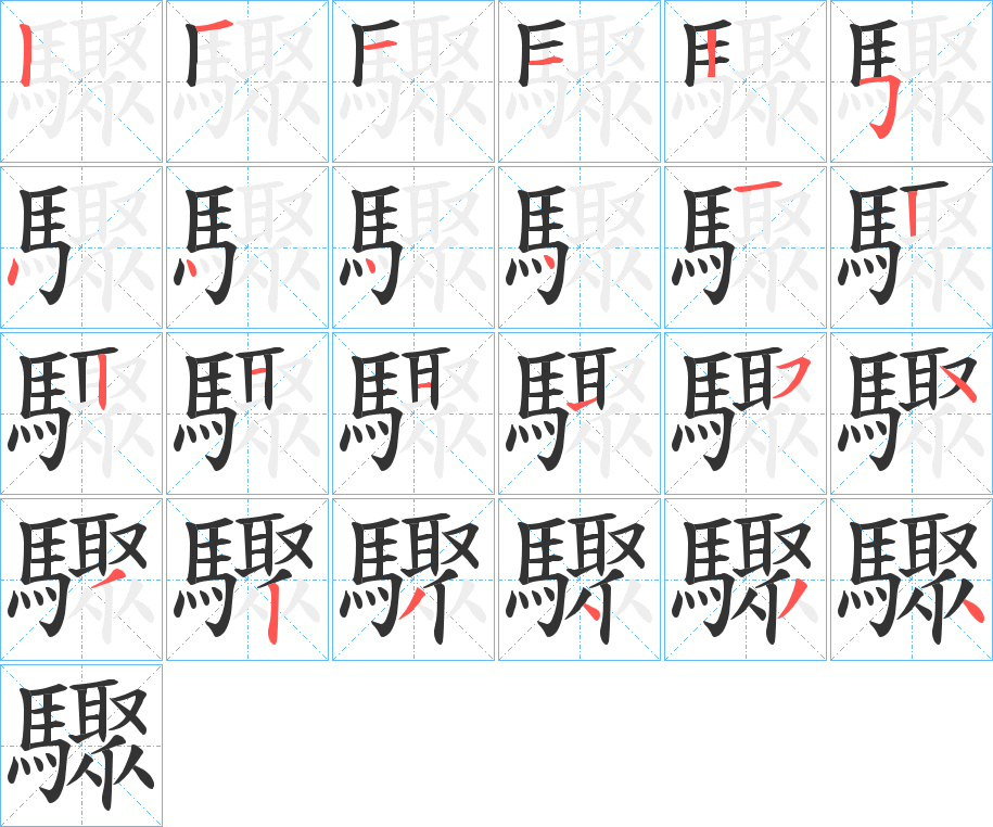 驟的笔顺