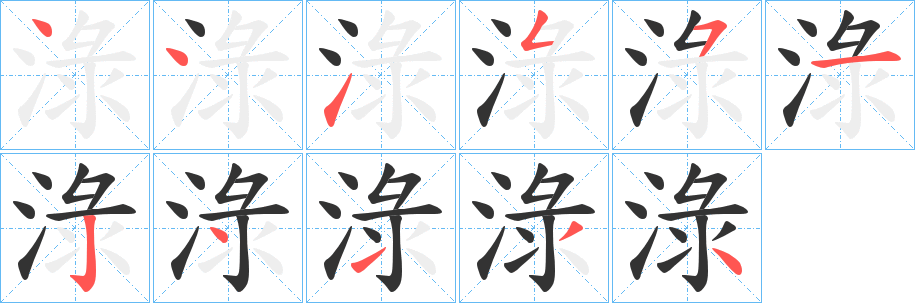 淥的笔顺