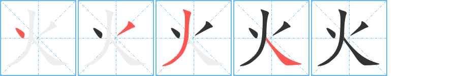 火的笔顺