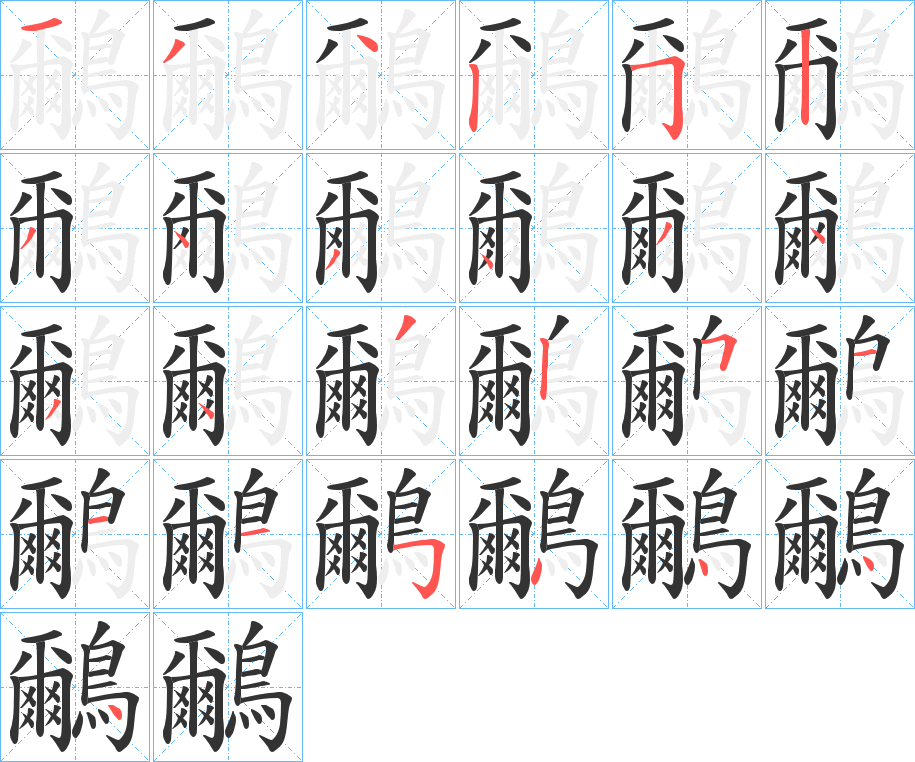 鸍的笔顺