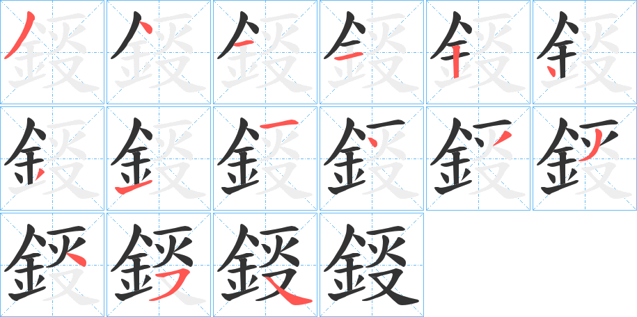 鋄的笔顺