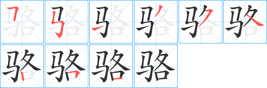 骆的笔顺
