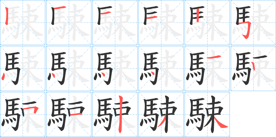 駷的笔顺